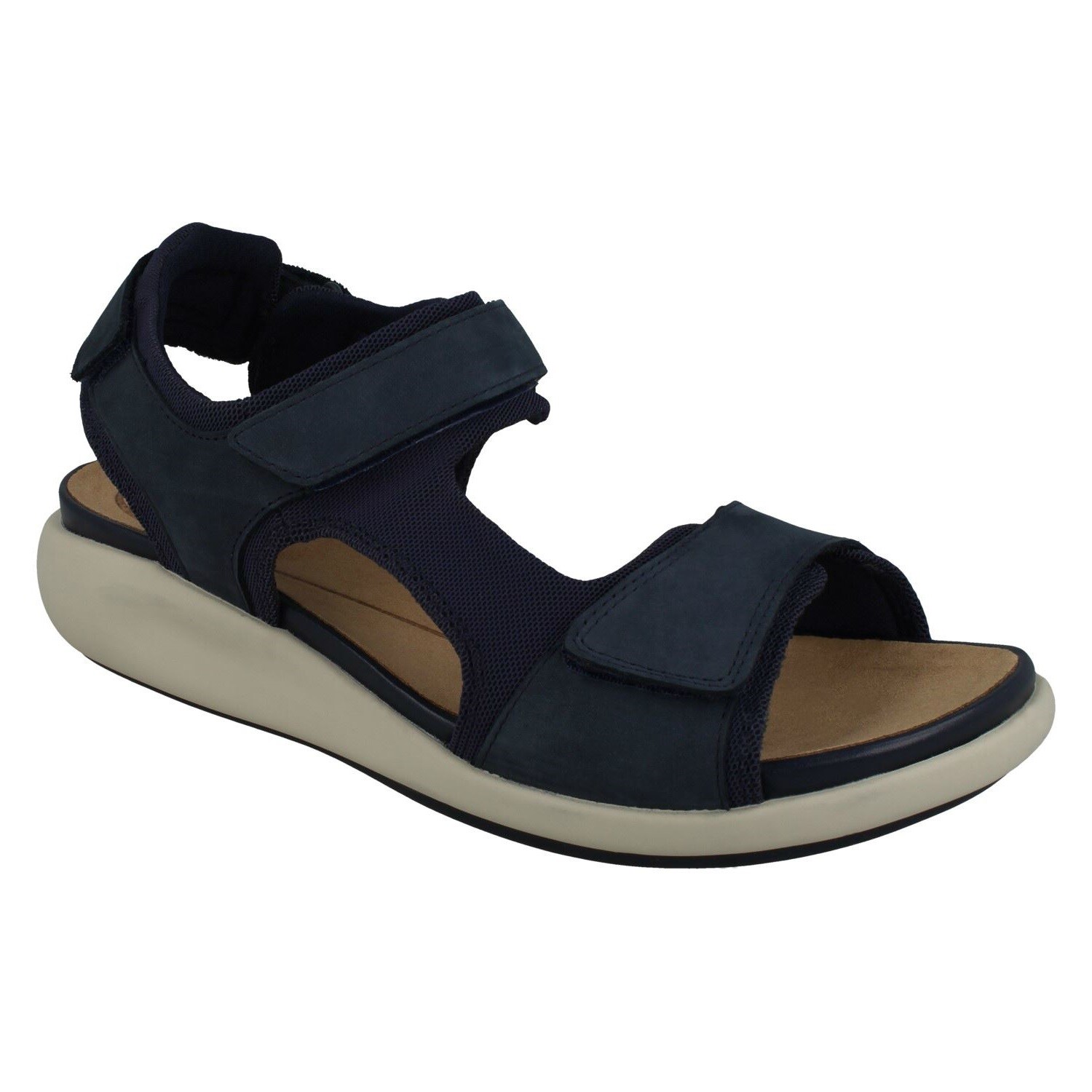 clarks navy sandals