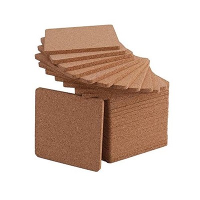 Tebery 30 Pack 4 Inch Square Cork Coasters 0.2'' Thick Absorbe...