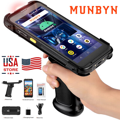 MUNBYN Android 11 Barcode Scanner 1D/2D/QR Bluetooth Wi-Fi 4G NFC Zebra Scanner