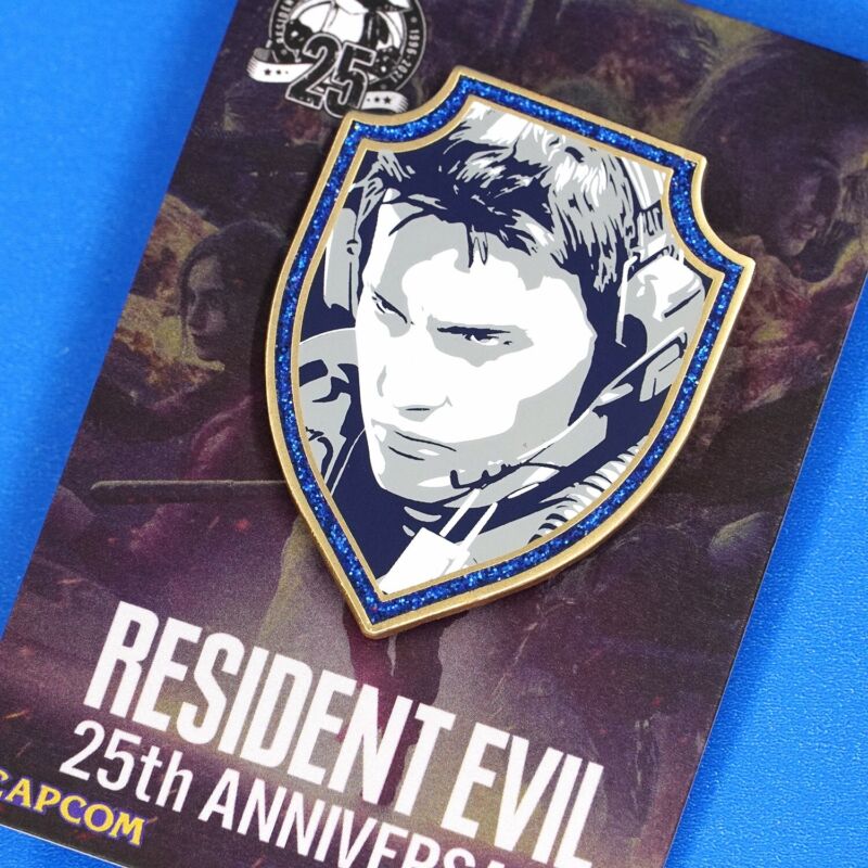 Resident Evil Chris Redfield 25th Anniversary Enamel Pin Figure