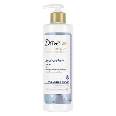 Dove Hair Therapy Hydration Spa Shampoo for Dry Hair with Hyaluronic Serum,...
