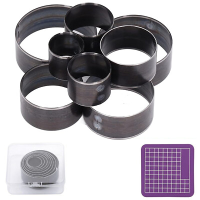 8pcs Round Leather Hole Punch Cutter Punch Craft Tools Kit With Mat for Belt Bag