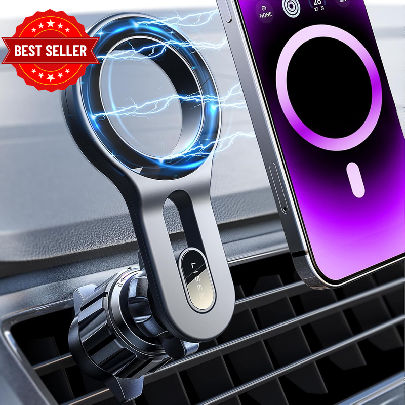 for Magsafe Car Mount, 2026 Magnetic Phone Holder Car [360° Adjustable No Block 