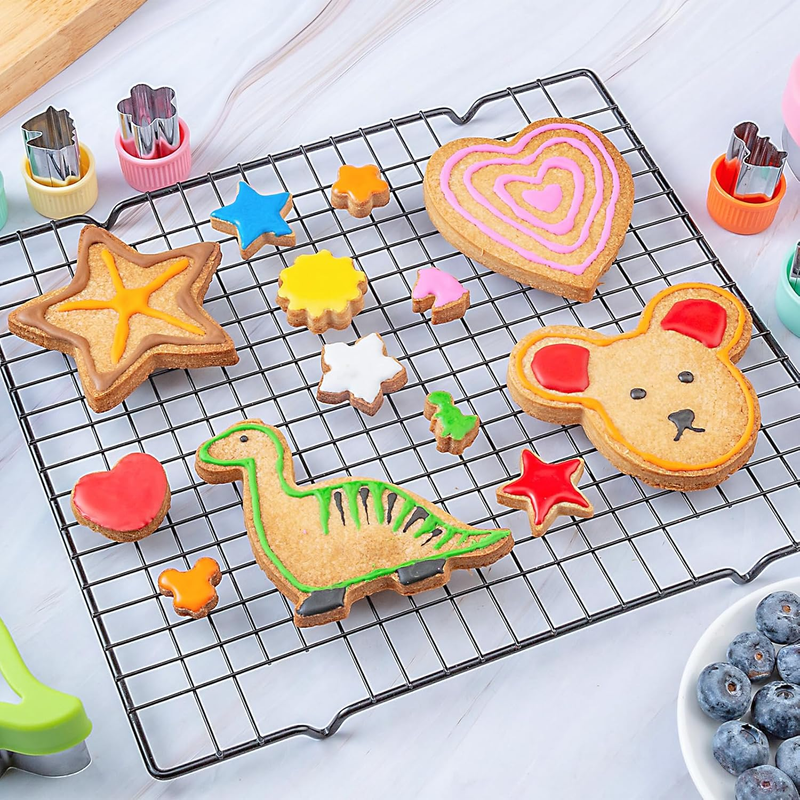 Sandwich Cutters for Kids Lunch 12 Pcs,  Cookie Cutters Set, Vegetable Fruit Cut