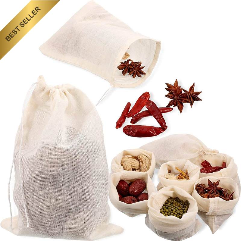 30 Pieces Spice Bags for Cooking Cheesecloth Bags for Straining Reusable Empty T