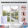 JIT-FUNG DIY Window Screen Curtain, Mesh Netting 51 * 61 inches with [Upgrade] Self-Adhesive Hook Tape and Cutter, Suitable for Multiple Windows, White (Set of 1)