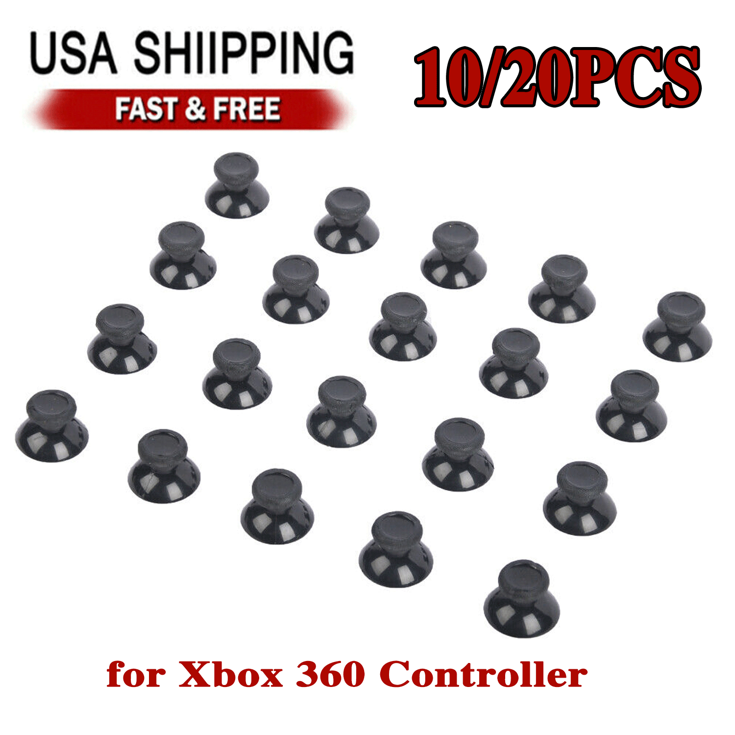 New Black Thumbsticks Analog Sticks Rocker Cap for Xbox 360 Controller US