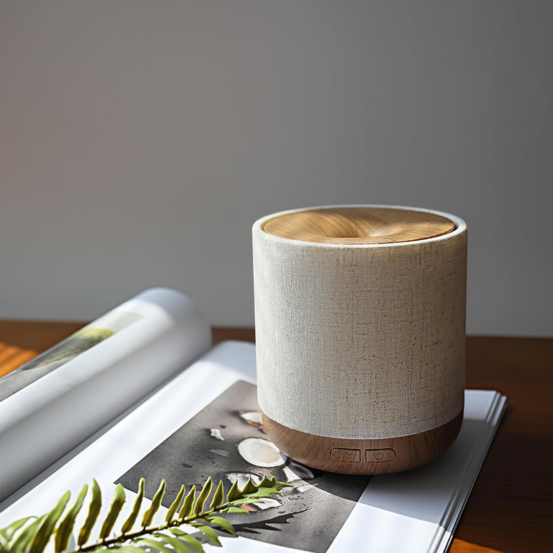 Essential Oil Diffuser 200ml with Fabric Cover and Night Lamp | Ultrasonic Aroma
