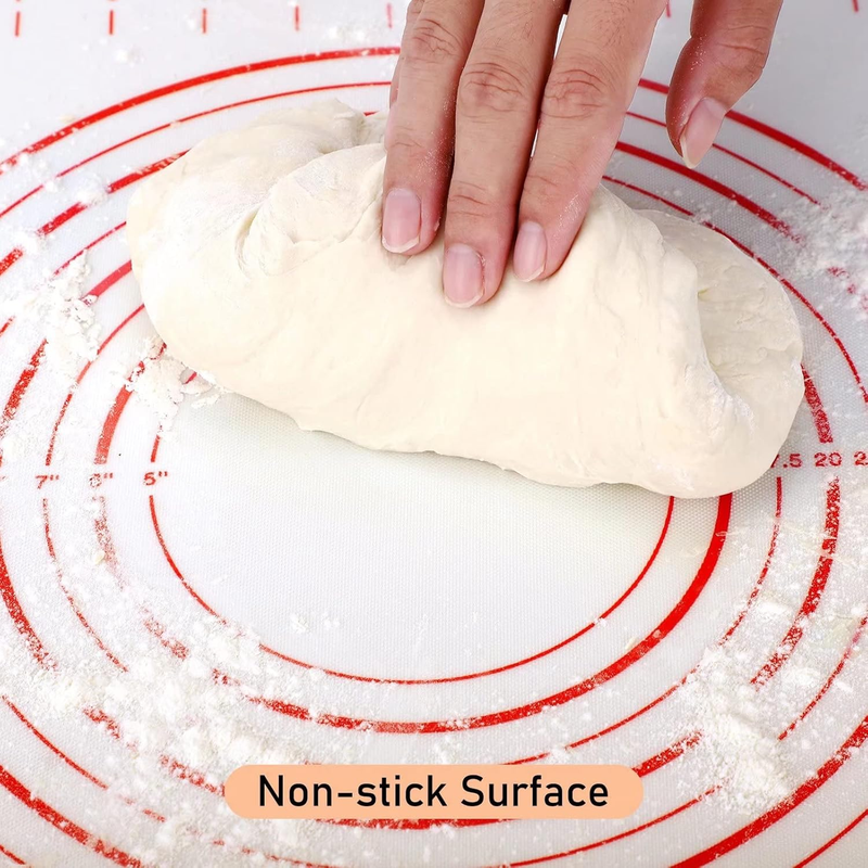 Silicone Pastry Mat Extra Large Non Slip with Measurement, Non Stick Kneading Ma