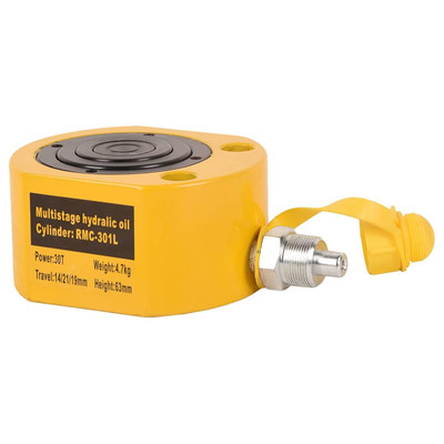 30T Multi Section Stroke Hydraulic Ram Cylinder Jack 2.12'' Stroke RMC-301L Si...