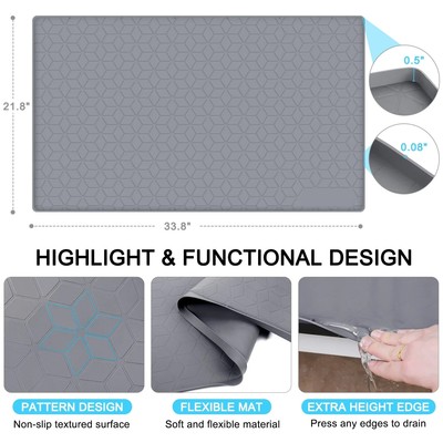Waterproof Under Sink Mat 34''x22'' Kitchen Bathroom Cabinet Liner Shelf