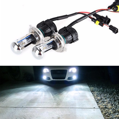 H4 6000K White Bi-Xenon HID Bulb 35W Headlight Replacement H4 6000K White Bi-Xenon HID Bulb 35W Headlight Replacement