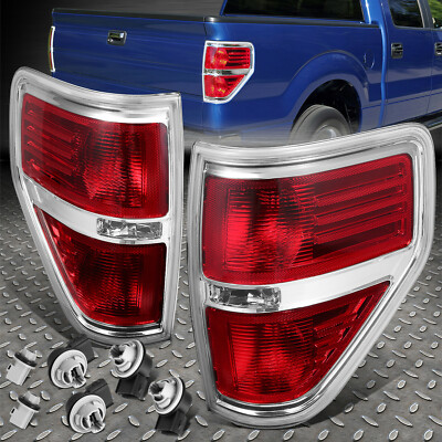 ДЛЯ 09-14 FORD F150 ПАРА КРАСНЫХ ЛИНЗ ЗАДНЕГО ФОНАРЯ СТОП-СИГНАЛА с ГНЕЗДАМИ ДЛЯ ЛАМП НАКАЛИВАНИЯ