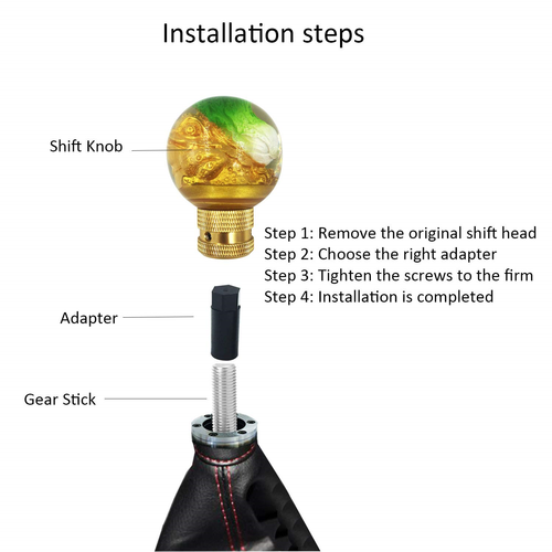 Beige Bashineng Car Stick Shift Knob Leather Gear Shifter Head for Most Manual Automatic Vehicle