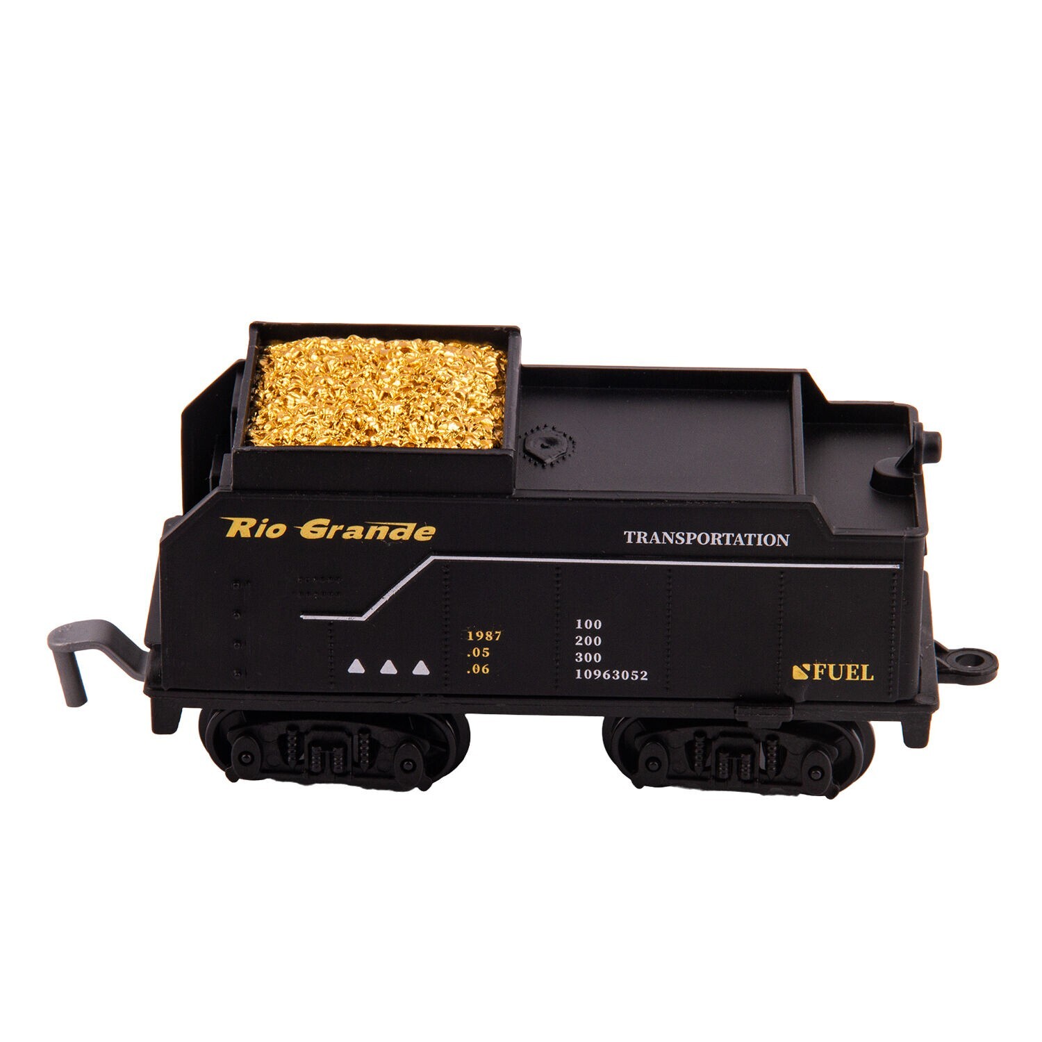 Retro Railroad Train Set with Sound Light Steam Train Locomotive Gas Tank Round