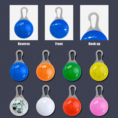 8 Pack LED Dog Lights for Night Walking Clip-on LED Dog Collar Lights