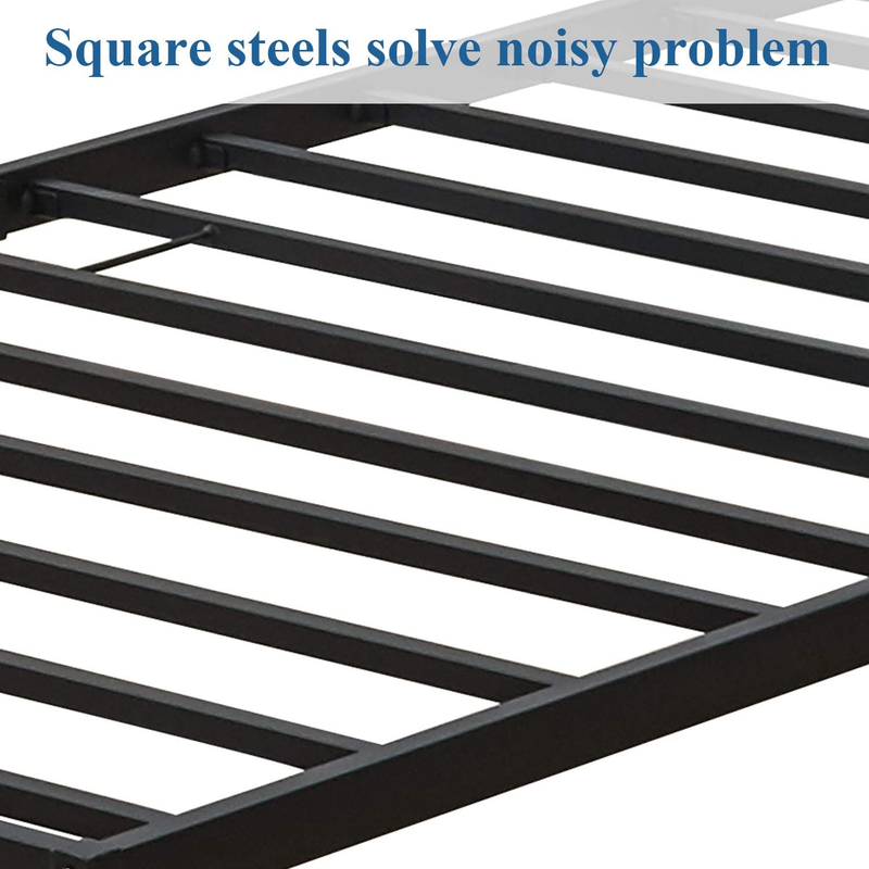Heavy Duty Twin Size Metal Platform Bed Frame with Headboard and Footboard, Stur
