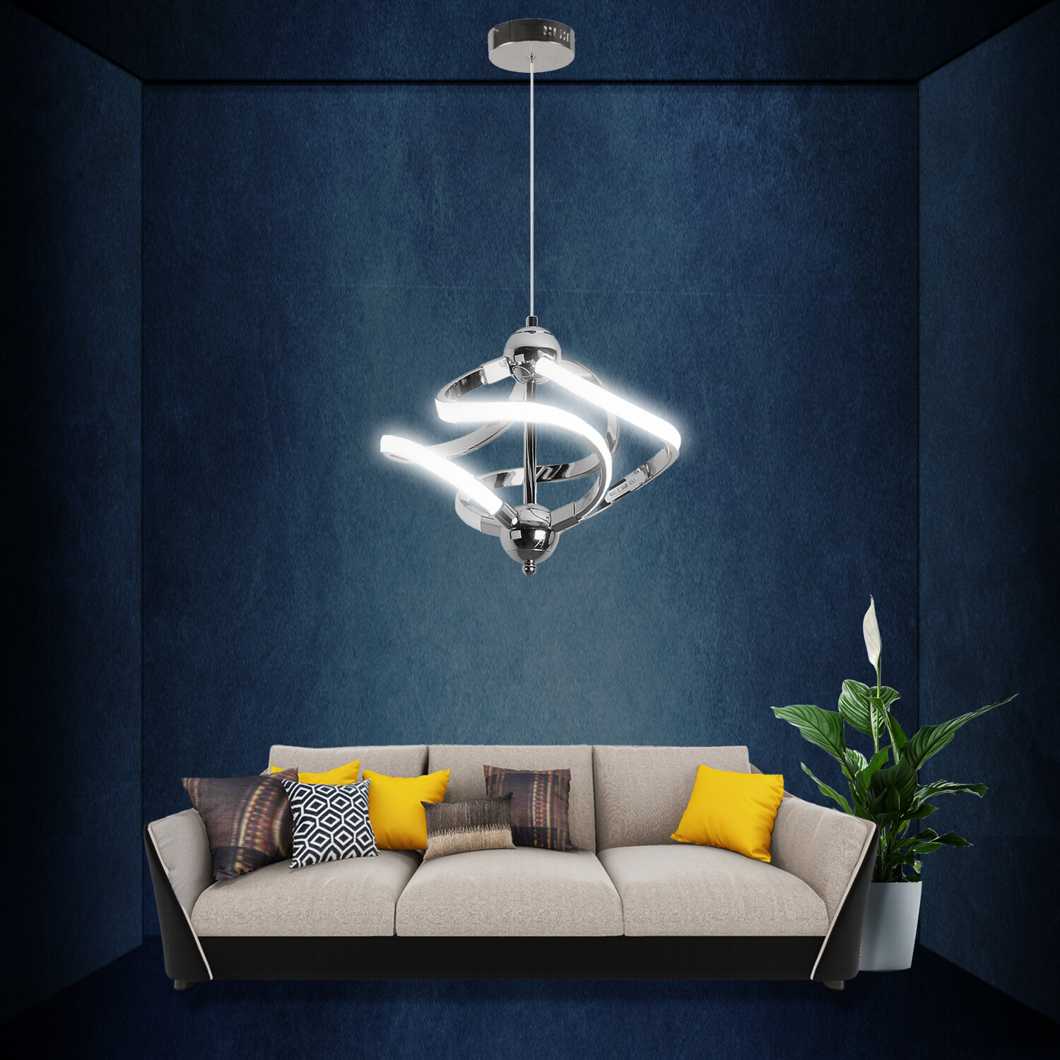 Modern Glass Metal Led Pendant Light Living Room Dining Room Lighting Chandelier For Sale Online Ebay