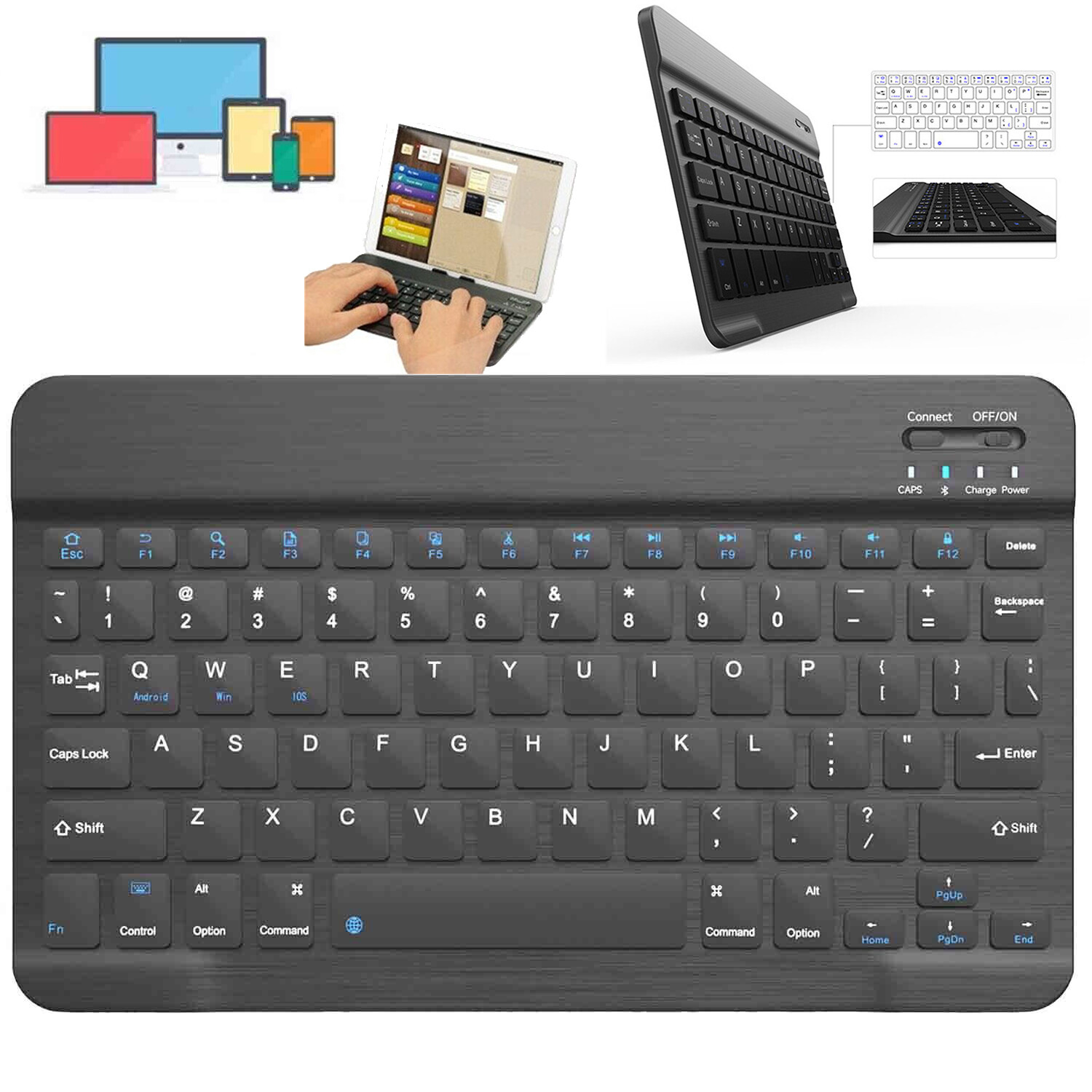 Wireless Bluetooth Keyboard For Windows PC Mac iOS iPhone Ph