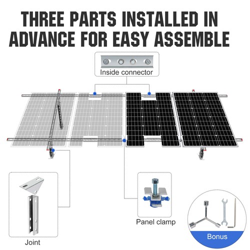 ECO-WORTHY Solar Panel Mounting Brackets Kit System Certified Refurbished