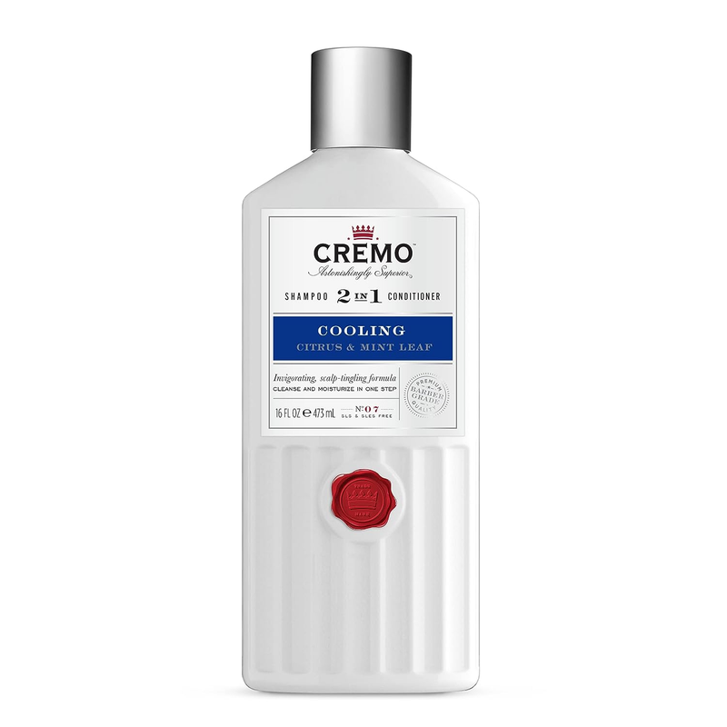 CREMO - Barber Grade 2 in 1 Shampoo & Conditioner for Men | Cooling Citrus & Min