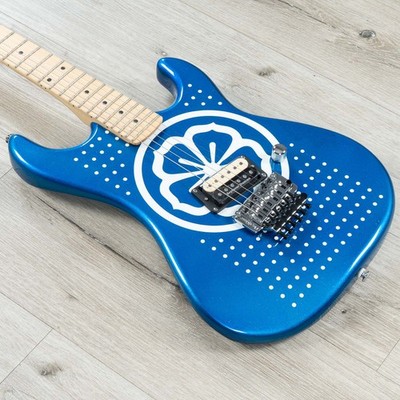 Kramer KBVRLCBBF3 Baretta Guitar, Seymour Duncan Pickup, White Lotus Candy Blue