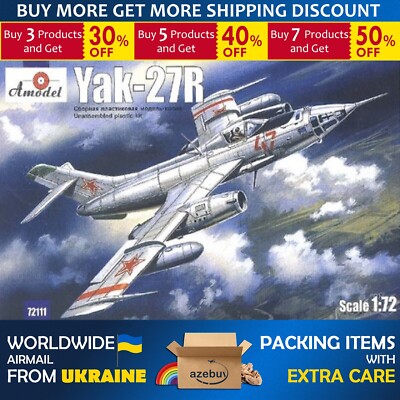 Yak-27R Soviet Interceptor 1958 Year 1/72 Scale Plastic Model Kit Amodel 72111