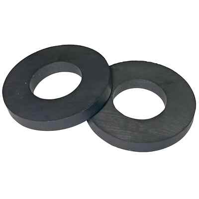 2 Pack Ceramic Ring Magnets Ferrite Strong Magnetic Material Free& Fast Shipping