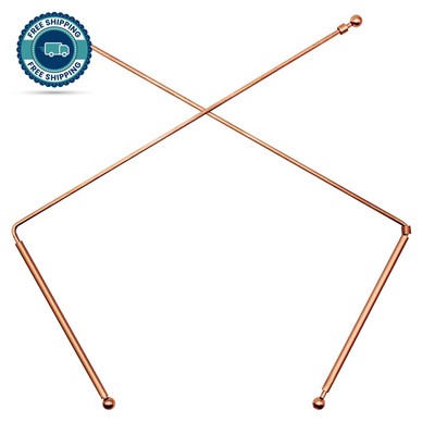 2X 99.9% Copper Dowsing Rod - Divining Rods with Box, Ghost Hunting, Water Divin
