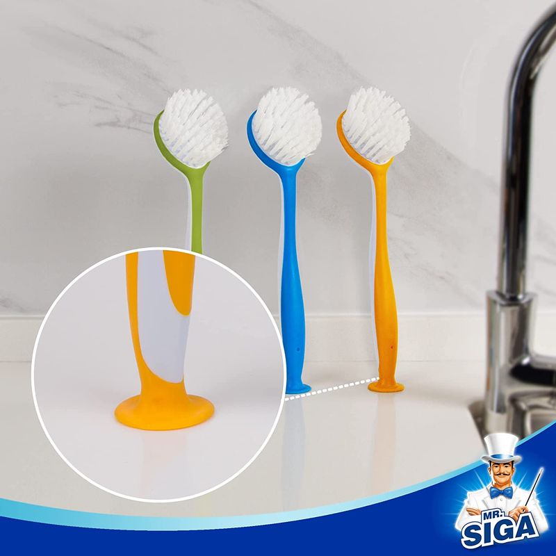 Round Dish Brush, Size: Dia 5.5 x 25cm - Pack of 3