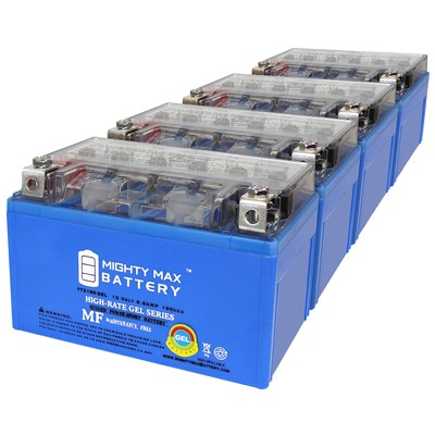 Mighty Max YTZ10SGEL 12V 8.6AH GEL Replaces with Antigravity YTZ10S - 4 Pack