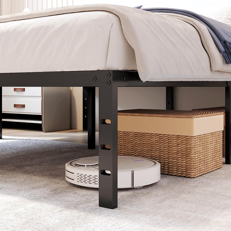 King Size Bed Frame 18 Inch Metal Platform Bed Frame No Box Spring Needed Mattre