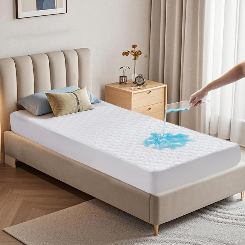 Waterproof Twin XL Mattress Protector, Deep Pocket, College Dorm | Soft Noiseles