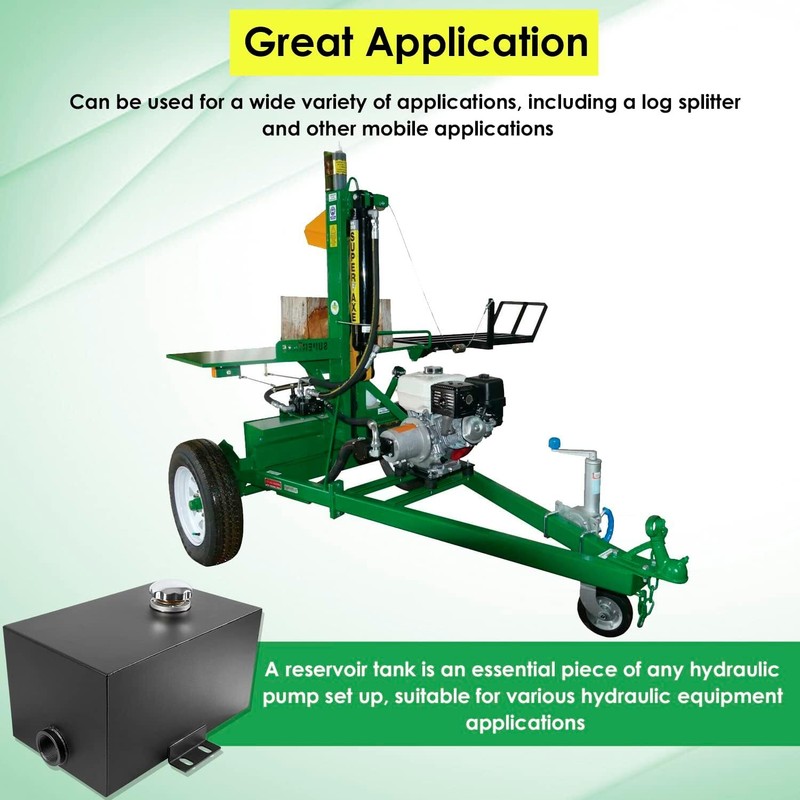 5 Gallon 14 Gauge Hydraulic Fluid Reservoir Tank with Outlet 0.75" & Inlet 1.5"