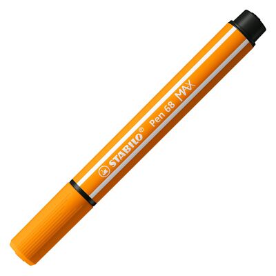 Stabilo Pen 68 Max Felt Tip Pen with Thick Chisel Point Orange