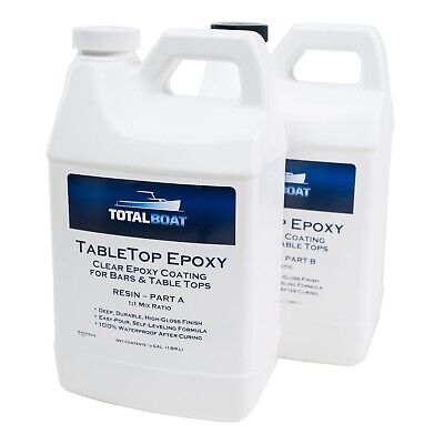TotalBoat Table Top Epoxy Resin 1 Gallon Kit - Crystal Clear Coating and Cast...