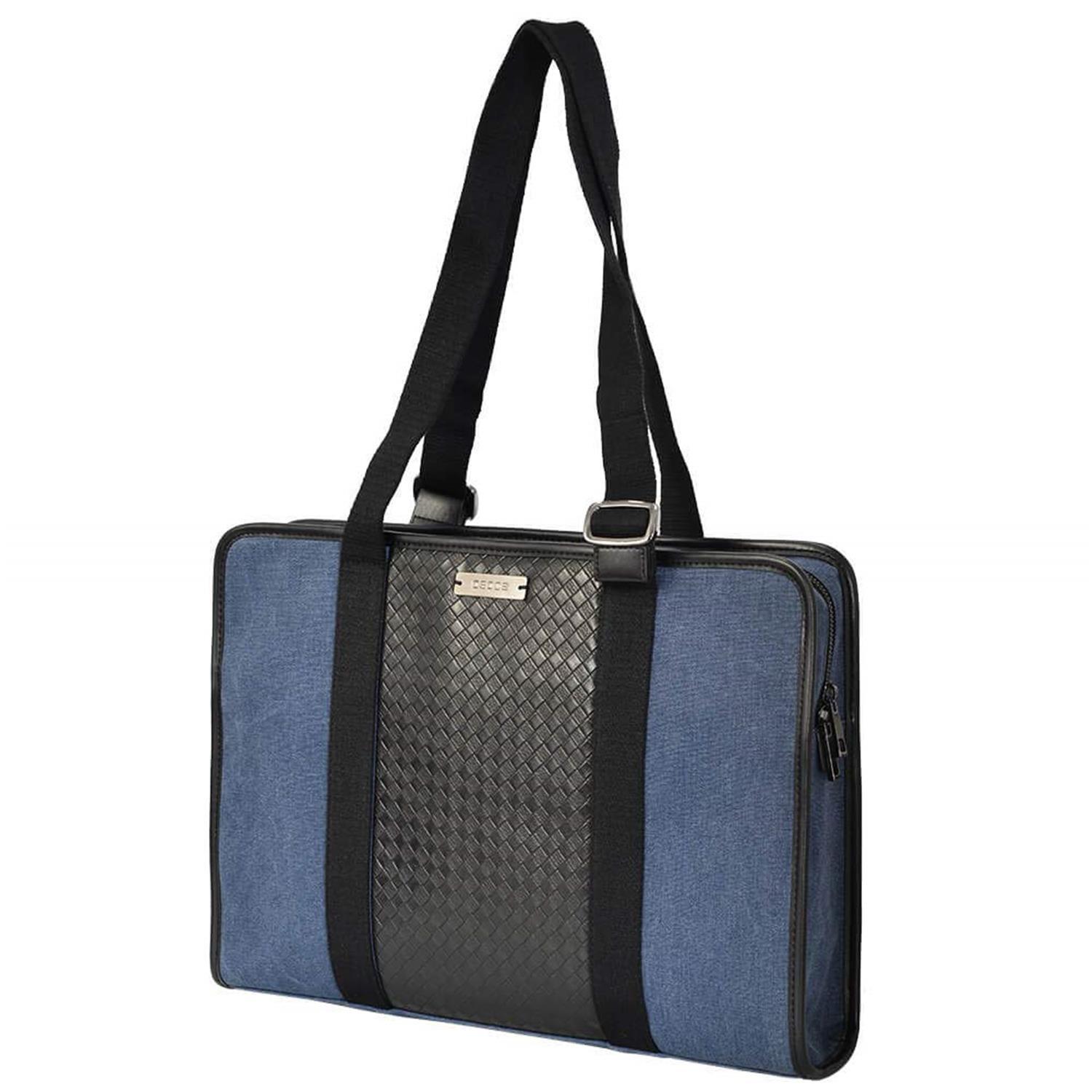 OSOCE TERRA-12 Business Laptop Tasche Aktentasche aus Mikrofaser, blau/schwarz