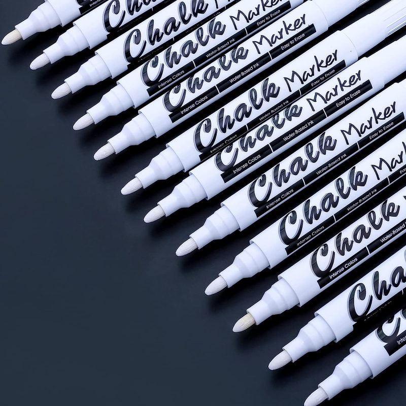 12 Pack Chalkboard Markers Erasable Glass Markers Was