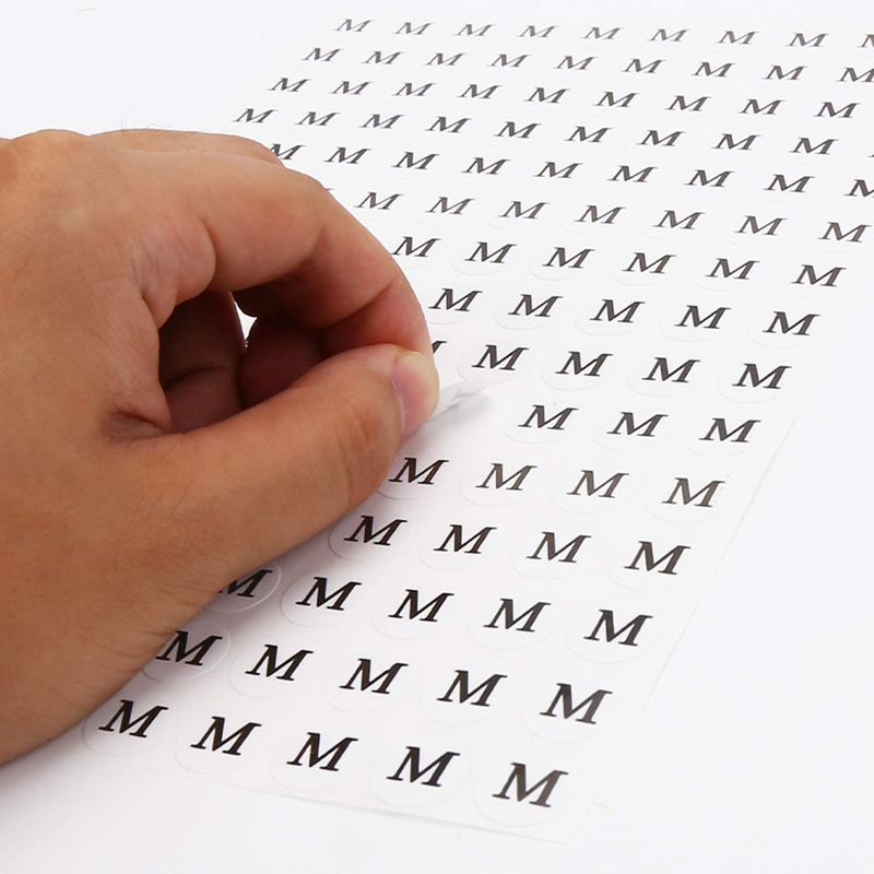 4200 Pcs Clothing Size Round Labels Stickers White Adhesive 7 Sizes 1x2 Inches