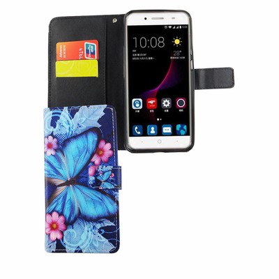 Funda Protectora Para Móvil ZTE Blade A2 Plus Mariposa Azul Estuche Cartera
