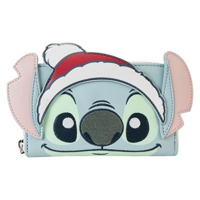 Кошелек с праздничным блеском Disney Stitch застегивается на молнию