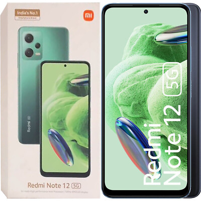 Xiaomi Redmi Note 12 5G Matte Black 256GB + 8GB Dual-Sim Unlocked GSM NEW