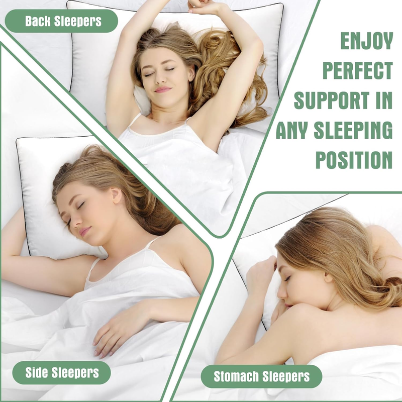 Bed Pillows for Sleeping, Set of 4, Hotel Pillows, Bedding, Bed Pillows for Home