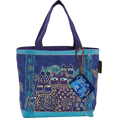 Laurel Burch Mini Bag: Indigo Cats