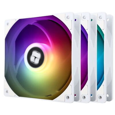 Thermalright TL-C12CW-S X3 CPU Fan 120mm White ARGB Case Cooler Fan up to 155...