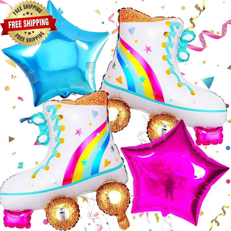 , Roller Skate Balloon Set - 20 Inch, Pack of 4 | Roller Skate Party Dec ⭐⭐⭐⭐⭐