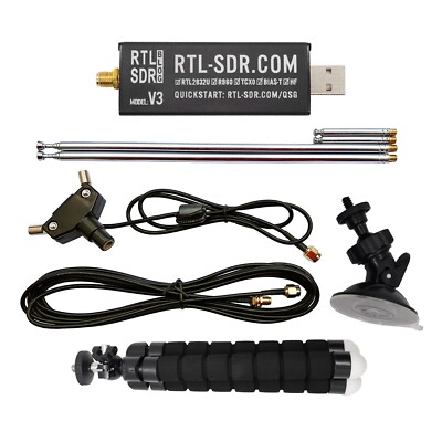 RTL-SDR Blog V3 RTL2832 1PPM TCXO HF BiasT SMA Software Defined Radio + Antennas