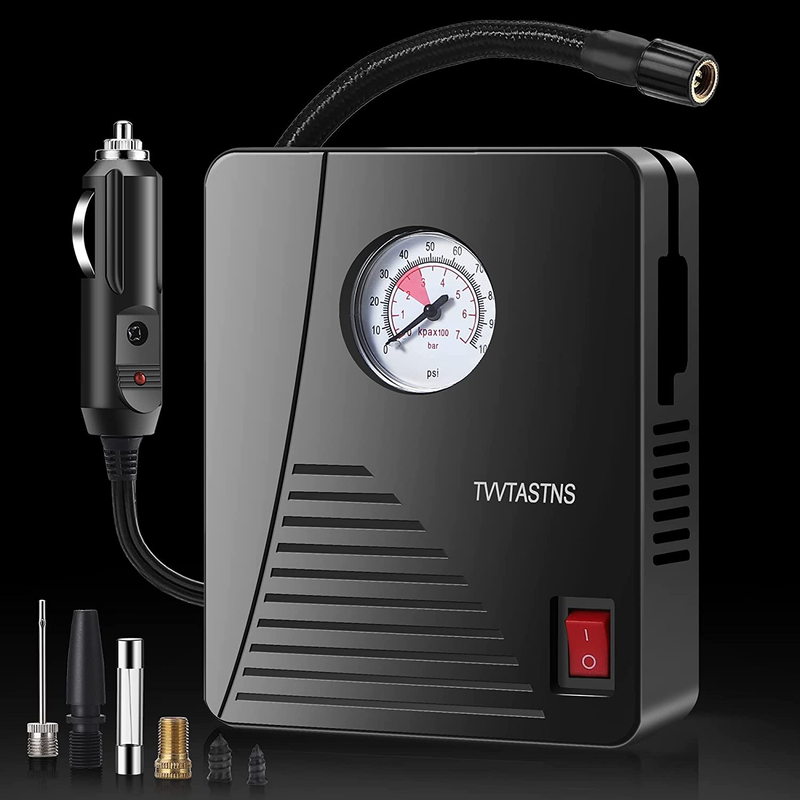 【2022 Version】Air Compressor Tire Inflator Portable, Quick Connect Air Hose, 12V