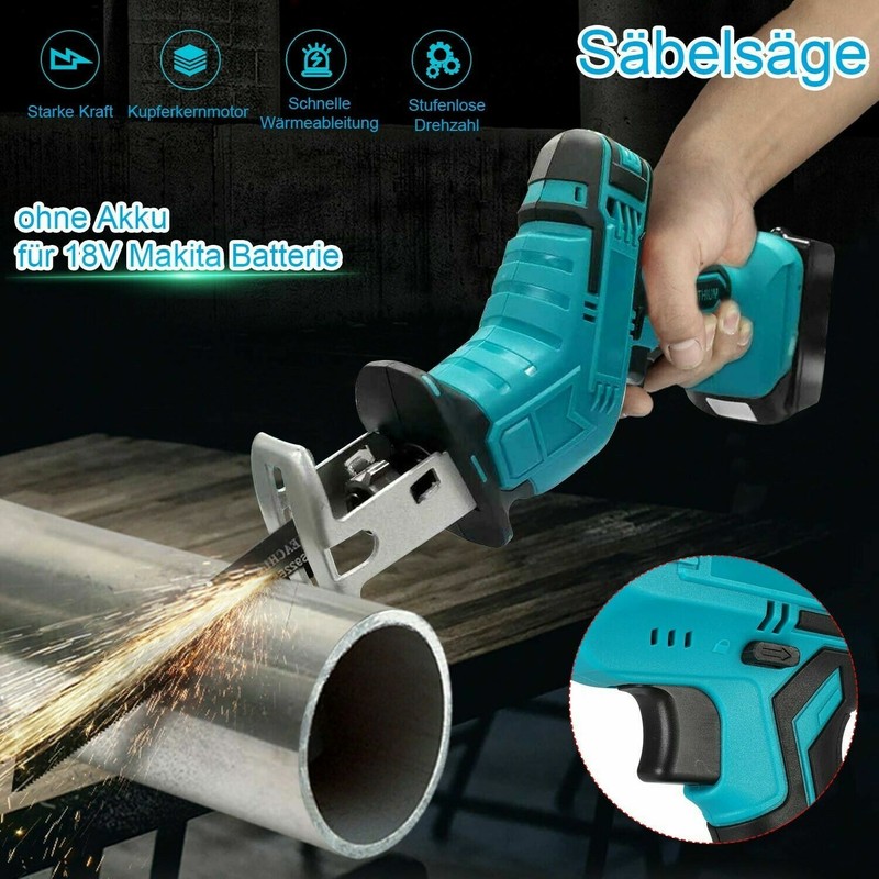 Reciprocating Saw Li-Ion Battery Wood&Metal Power Tool for Makita 18V Battery