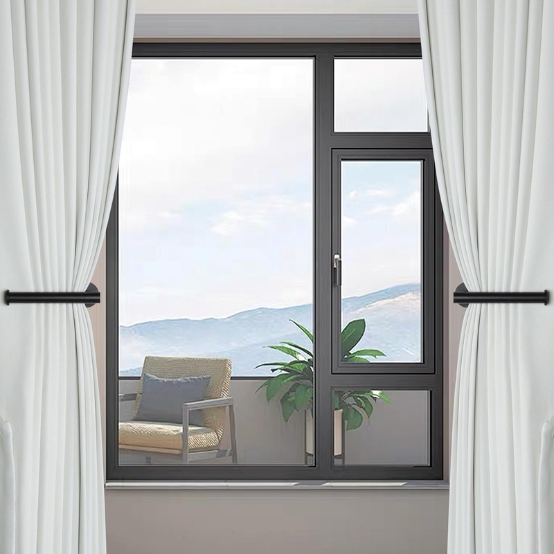 2 Pack Adhesive Curtain Holdbacks - No Drill Curtain Tie Backs & Pull Backs Curt